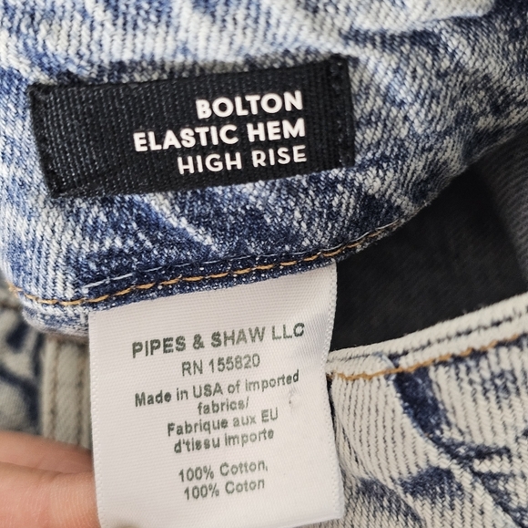 Veronica Beard Bolton Elastic Hem High Rise Vail Light Blue Jeans 25 Preowned - Picture 9 of 9